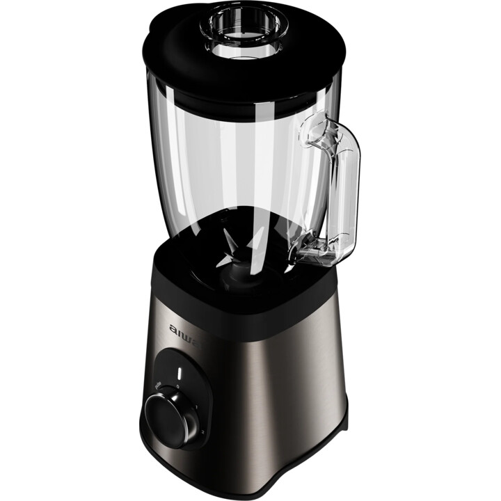 Liquidificador Aiwa Saberu 1500W 2 Velocidades com 6 Lâminas Satoku, Jarro de Vidro 1.5L, Preto