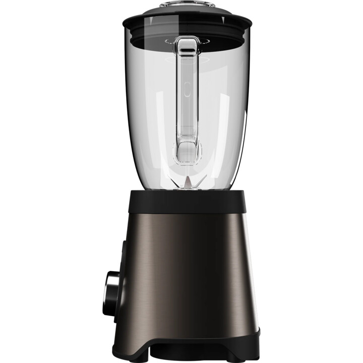 Aiwa Saberu 1500 W Mixer mit 2 Geschwindigkeiten und 6 Satoku-Klingen, 1,5 l Glasbehälter, Schwarz
