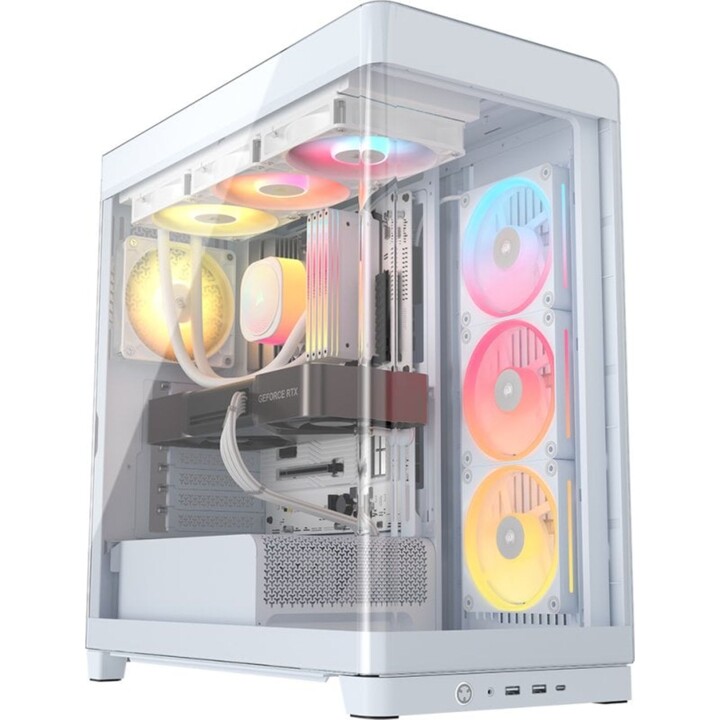 PC Tower Corsair 4500X LX-R RGB Tempered Glass White Midi Tower 2x140mm USB-C Tempered Glass