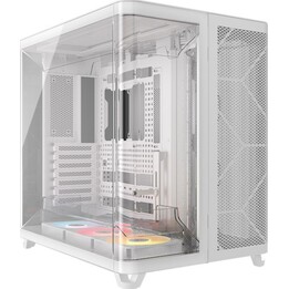 Tour PC Corsair AIR 5400 RS-R ARGB avec verre incurvé et triple chambre, blanc