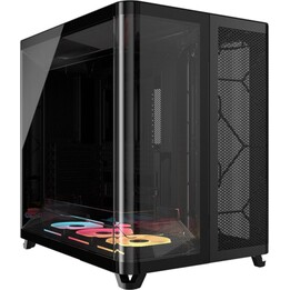 Boîtier tour PC en verre trempé à triple chambre Corsair AIR 5400 LX-R Link RGB - Noir