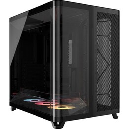 Corsair AIR 5400 RS-R ARGB PC Tower with Curved Glass Triple Chamber - Black