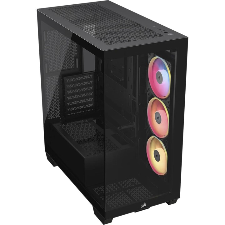 Tour PC Corsair 3500X LX-R RGB avec verre trempé, 3 ventilateurs, support E-ATX, noir