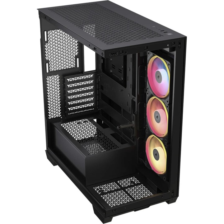 Tour PC Corsair 3500X LX-R RGB avec verre trempé, 3 ventilateurs, support E-ATX, noir