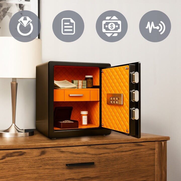 Cofre eletrónico Extralink Lockstar com código e impressão digital X-45X