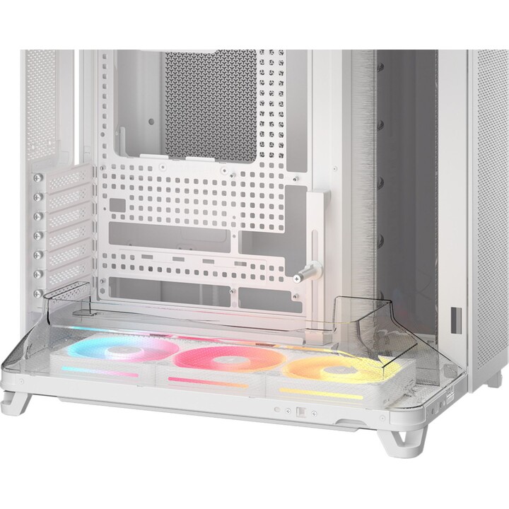 Corsair AIR 5400 LX-R Link RGB Triple Chamber Tempered Glass Case, White