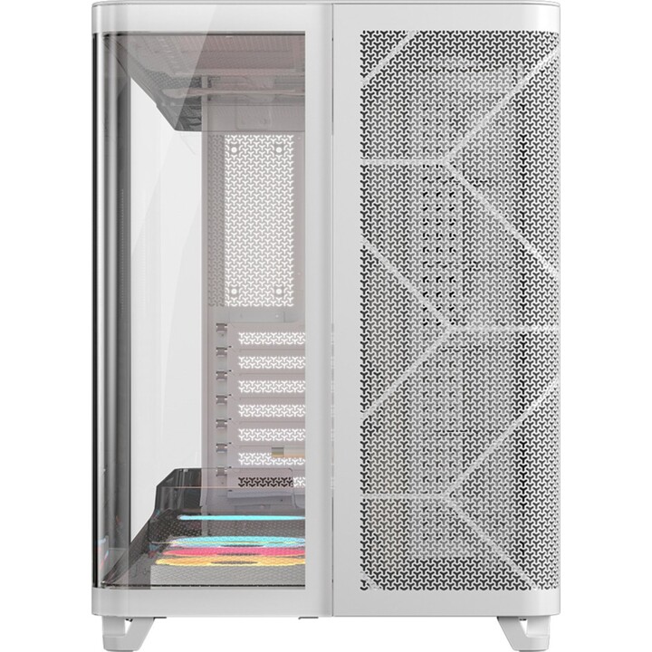 Corsair AIR 5400 LX-R Link RGB Triple Chamber Tempered Glass Case, White