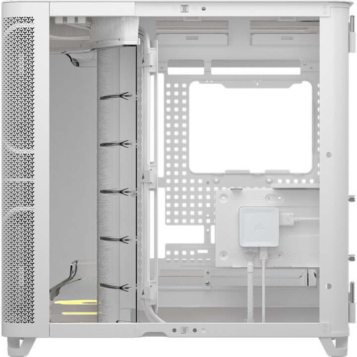 Corsair AIR 5400 LX-R Link RGB Triple Chamber Tempered Glass Case, White