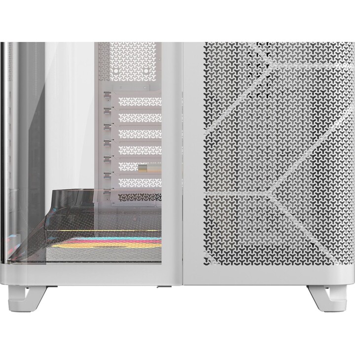 Corsair AIR 5400 LX-R Link RGB Triple Chamber Tempered Glass Case, White