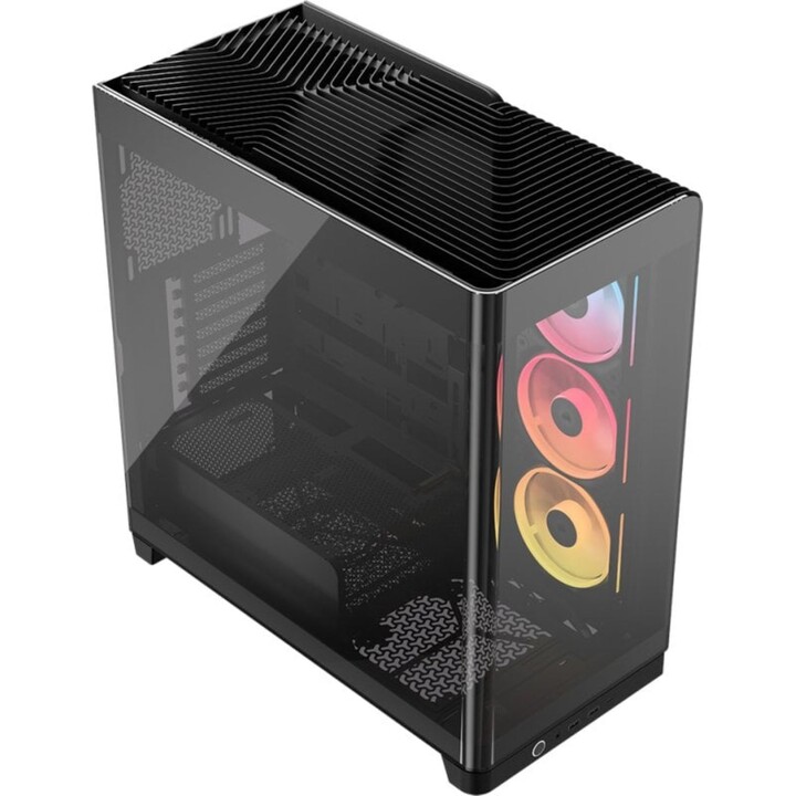 Corsair 4500X LX-R RGB ATX Mid Tower Carcasa para pc cristal templado, 2 conectores de 140 mm
