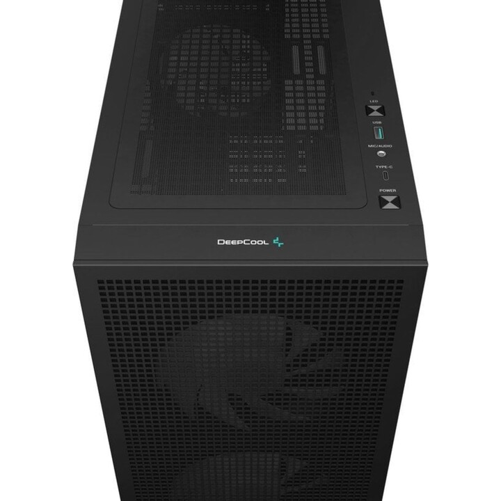 Tower PC DeepCool CH360 con vetro temperato e USB 3.2 - nero