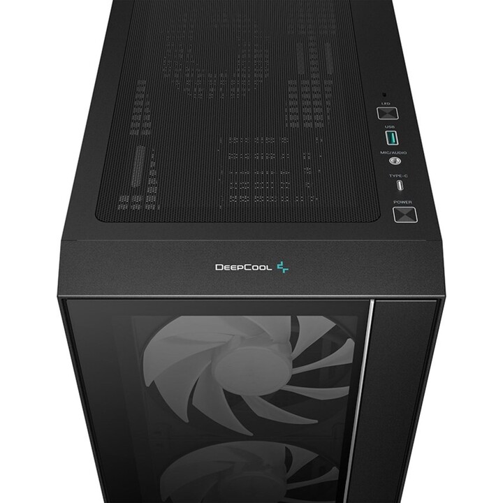 Boîtier mi-tour Deepcool Matrexx 55, synthétique ABS, filtre anti-poussière SPCC, noir