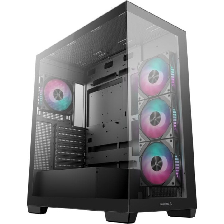 Torre PC Caja DeepCool CG580 4F Negra ATX Vidrio Templado 4 Ventiladores RGB
