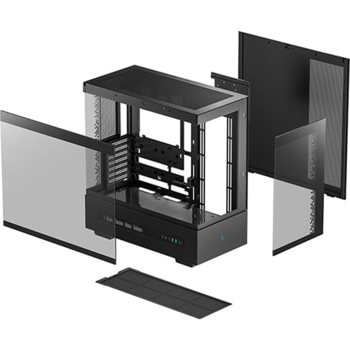 DeepCool CH690 Custodia Tower per PC DIGITALE ATX, Nero, 8 Slot, Vetro/Mesh, USB-C, GPU, 450 mm