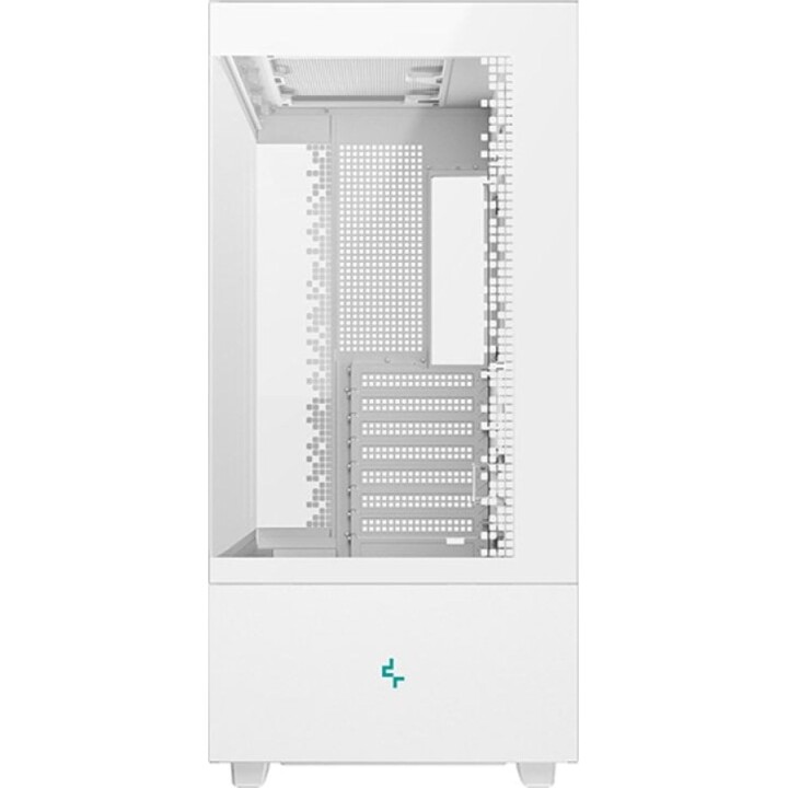 DeepCool CH690 PC Tower ATX bianco con finestra laterale, schermo LCD, USB-C e 8 slot di espansione