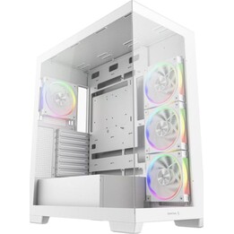 PC Tower DeepCool CG580 4F V2 White Tempered Glass Window RGB Lighting