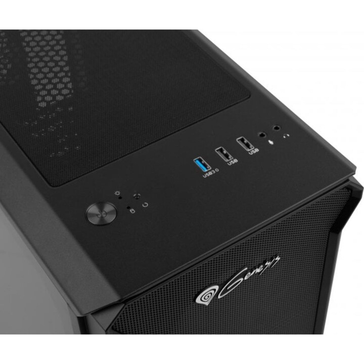 Genesis Irid 503 PC-Tower mit gehärtetem Glas und USB 3.0