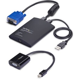 StarTech: Tragbarer USB-Crash-Cart-Adapter, VGA/Mini DisplayPort KVM-Konsole, Dateiübertragung, USB-betrieben, TAA-konform
