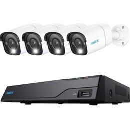Reolink NVS8-8MB4 (PS4KB01-8) : Kit NVR 8CH 4K PoE, 8x 8MP Bullet Cameras, 2TB HDD, Smart Person/Vehicle/Animal Detection, IR Ni