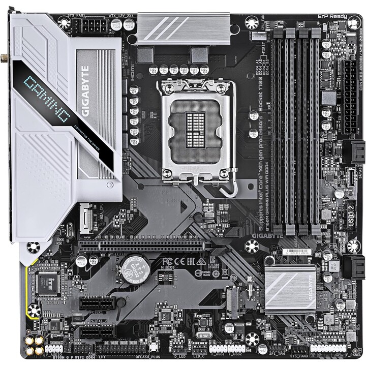 Scheda madre Gigabyte B760m Gaming Plus Wifi Ddr4 - Compatibile con processori Intel Core di 14a generazione, 4+1+1 fase Vrm, fi