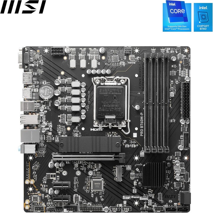 Scheda madre Intel MSI PRO B760M-P DDR4 LGA 1700