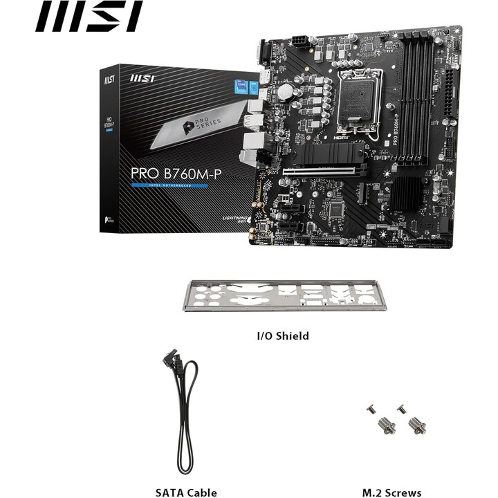 Scheda madre Intel MSI PRO B760M-P DDR4 LGA 1700