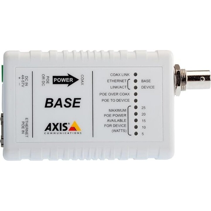 Axis T8640 PoE+ over Coax Adapter Kit (5026-401), AXIS T8641 Base + T8642 Device Unit