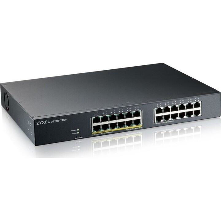Zyxel GS1915-24EP Gestionado L2 Gigabit Ethernet (10/100/1000) Energía sobre Ethernet (PoE) 1U Negro