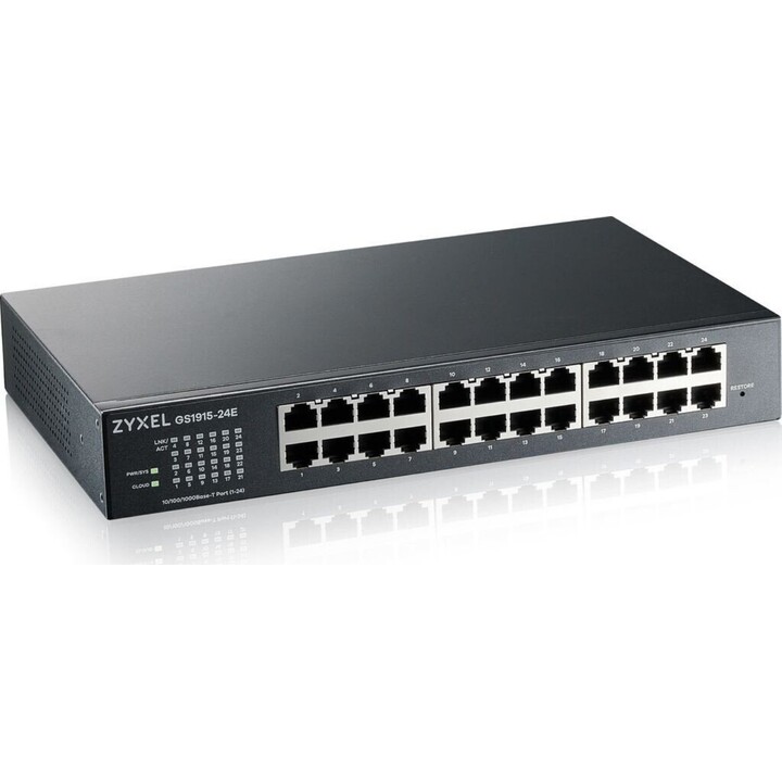 Zyxel GS1915-24E Managed L2 Gigabit Ethernet (10/100/1000) 1U Schwarz