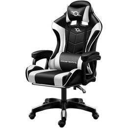 Silla de juego PowerGaming Negro/Blanco