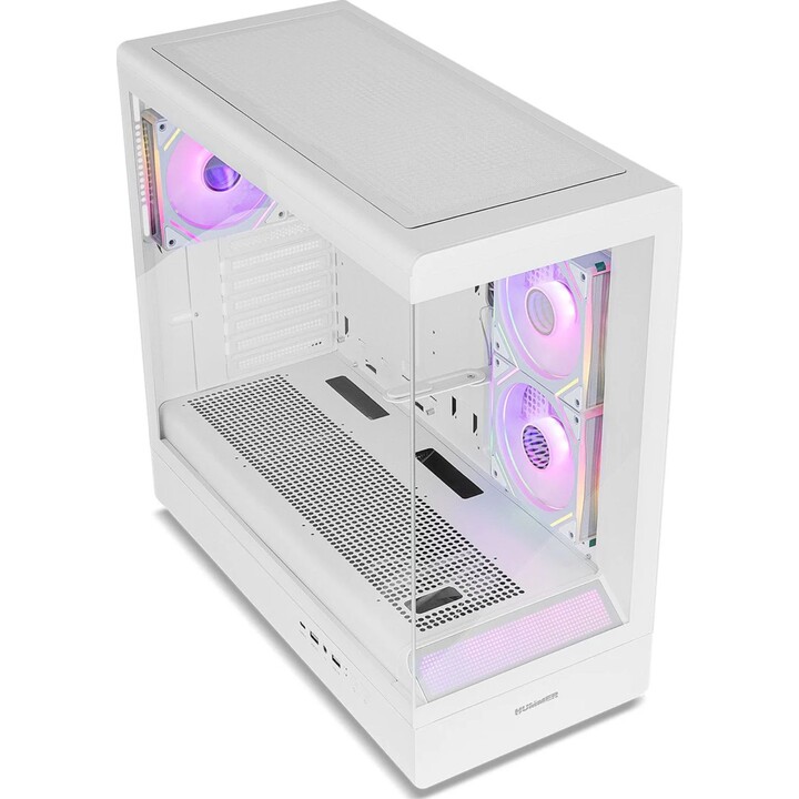 Nox Frameless Hummer Signal ARGB White USB Type-C Mid-Tower Case