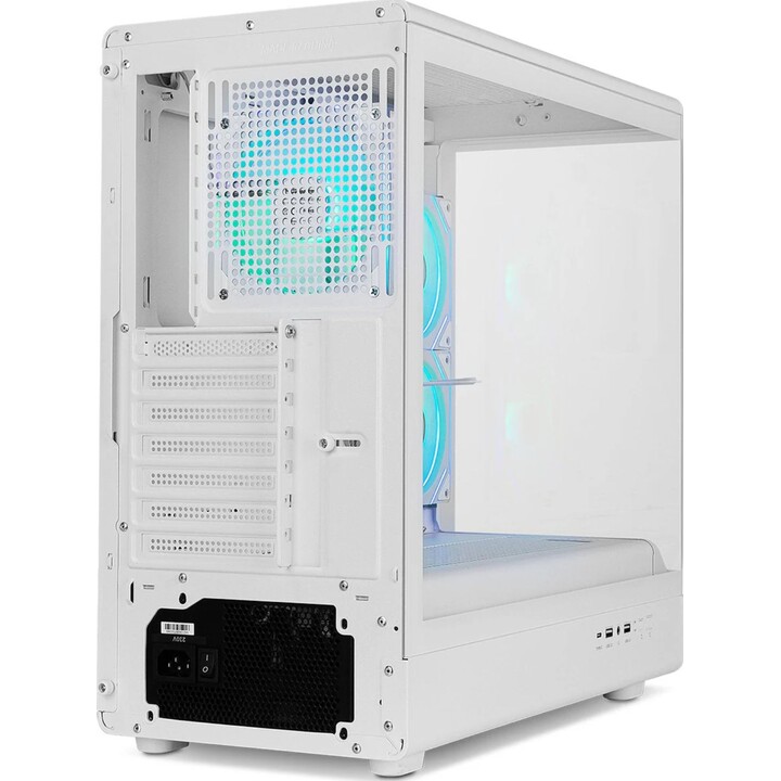 Nox Frameless Hummer Signal ARGB White USB Type-C Mid-Tower Case