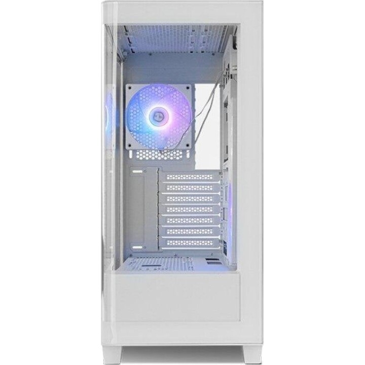 PC Tower PC Case NOX Hummer ETHER Semi-tower Gaming Curved Crystal ATX USB-C White