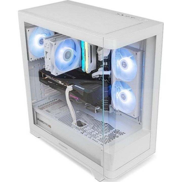 PC Tower PC Case NOX Hummer ETHER Semitorre Gaming Curvo Cristal ATX USB-C Branco