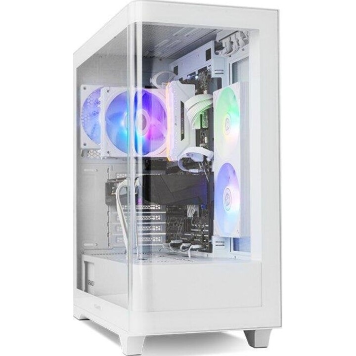 PC Tower PC Case NOX Hummer ETHER Semitorre Gaming Curvo Cristal ATX USB-C Branco