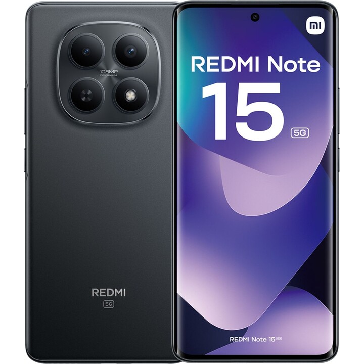 Xiaomi Redmi Note 15 5G, 8GB 256GB, 6,77 AMOLED, 5520mAh, Nero