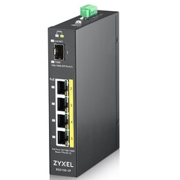 Zyxel RGS100-5P Unmanaged L2 Gigabit Ethernet (10/100/1000) Power over Ethernet (PoE) Schwarz