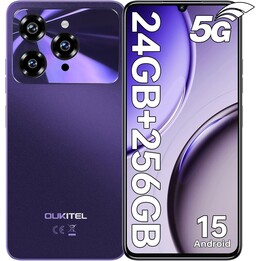 Oukitel C6 5G, 8 Go 256 Go, 6,8 IPS HD+, 5150 mAh, double SIM, violet