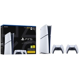 Sony PlayStation 5 Slim 825GB Digital Edition + extra controller White, Black