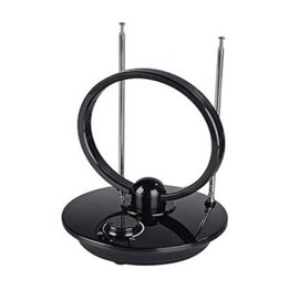 Antenne de télévision numérique terrestre active d´intérieur Hama 179826 DVB-T2, noire