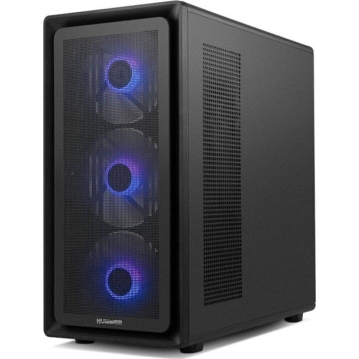Torre PC Torre Nox Hummer AERO Semitorre Hyperflow ARGB Negra con Tipo C y Cristal Templado