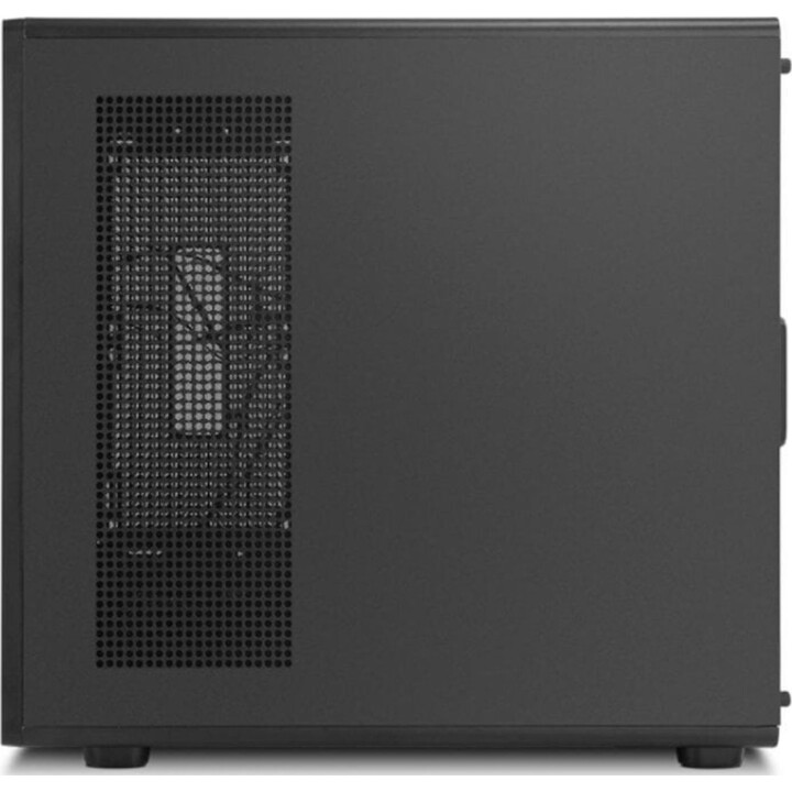 Torre para PC torre média preta Nox Hummer AERO Hyperflow ARGB com USB-C e vidro temperado