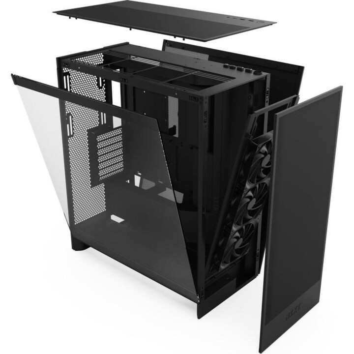 Torre PC NZXT H7 Flow 2024, vetro temperato, USB 3.2, nero