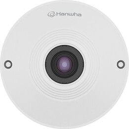 Hanwha Techwin QNF-9010: Telecamera Fisheye Minidome da 12MP, 30fps, obiettivo da 1,08mm