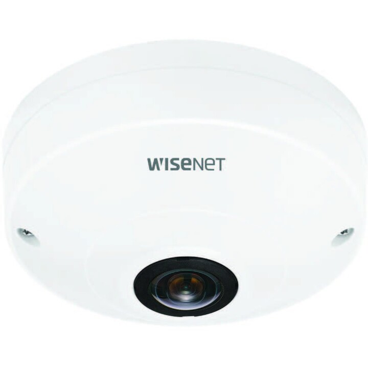 Hanwha Techwin QNF-9010: Câmara Minidome Fisheye de 12 MP, 30 fps, lente de 1,08 mm