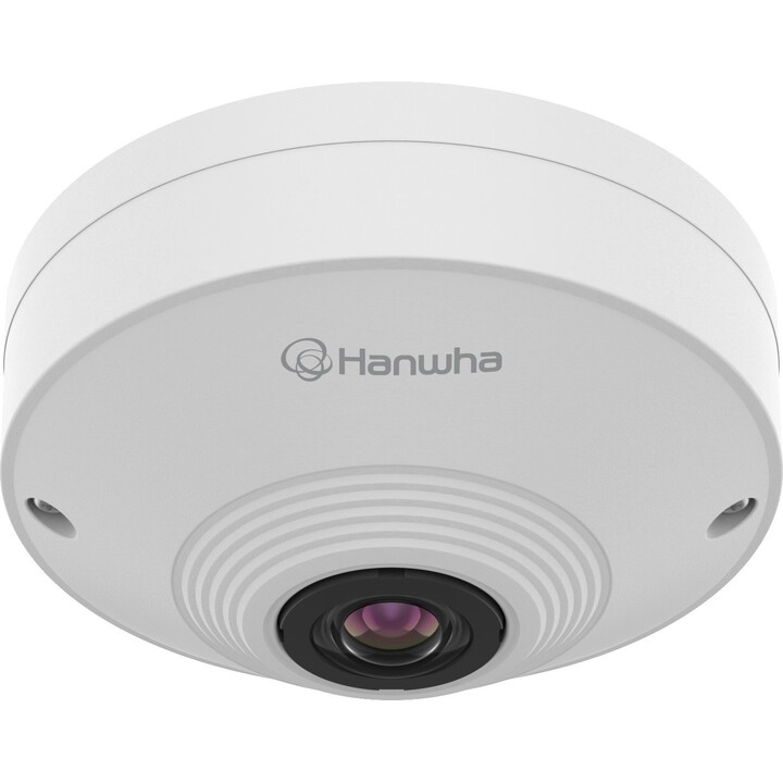 Hanwha Techwin QNF-9010: Câmara Minidome Fisheye de 12 MP, 30 fps, lente de 1,08 mm
