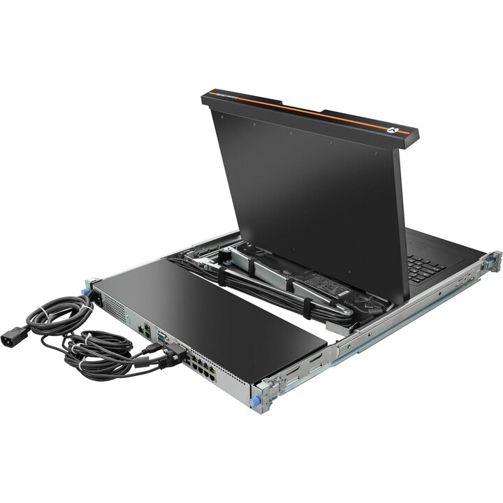 Vertiv LRA185KMM8D-001 1U Rackmount LCD 18.5" KVM Console, 8-Port Switch, USB Keyboard/Touchpad, VGA Video
