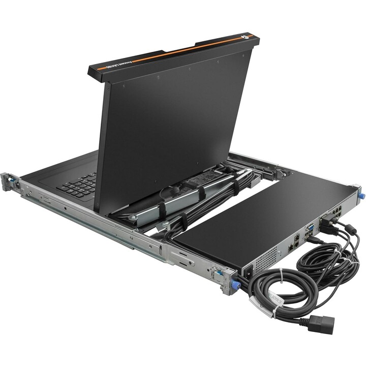Vertiv LRA185KMM8D-001 1U Rackmount LCD 18.5" KVM Console, 8-Port Switch, USB Keyboard/Touchpad, VGA Video