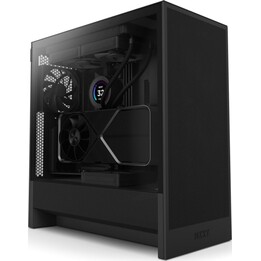 NZXT H5 Flow 2024 Midi Tower E-ATX Tempered Glass USB-C PC Tower Black