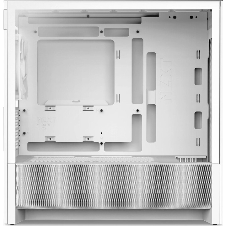 NZXT H3 Flow White PC Tower Case with Tempered Glass, Micro ATX, Mini-ITX, and Midi Case